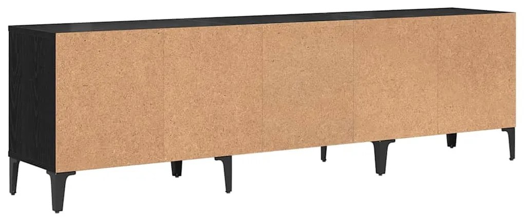 TV szekrény Musta tammi 150 x 30 x 44,5 cm Műszaki fa és vas