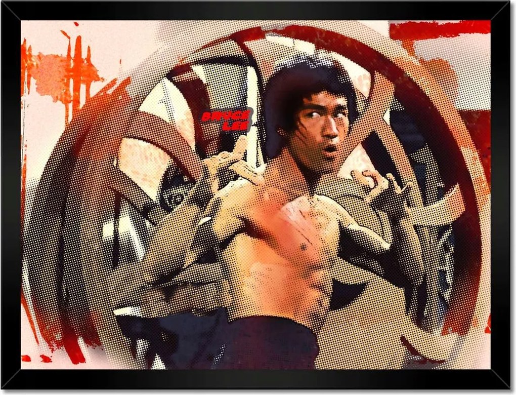Poszterek keretben 40x30 Bruce Lee KungFu
