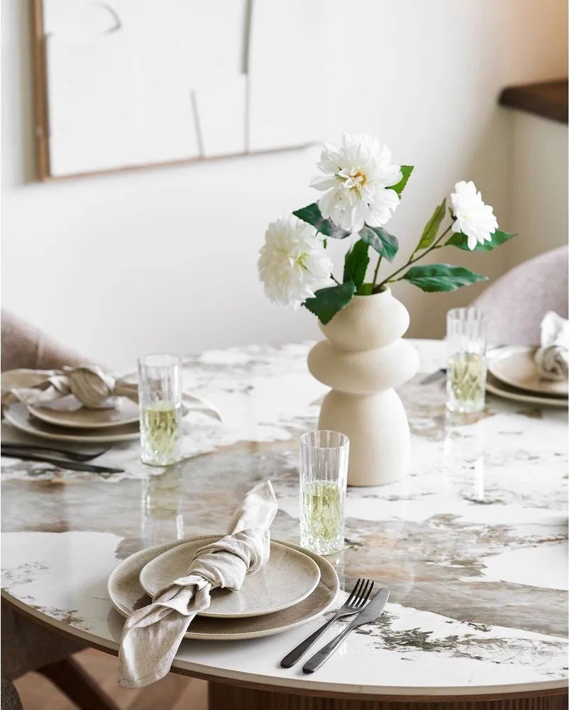 Bézs kőedény tányér készlet 4 db-os ø 27 cm Viola – House Nordic