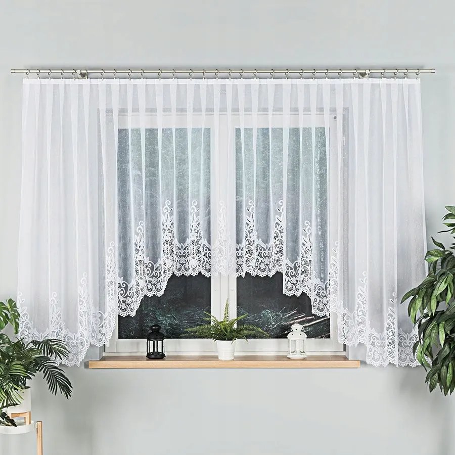 Jacquard készfüggöny Berenika 530x160cm fehér