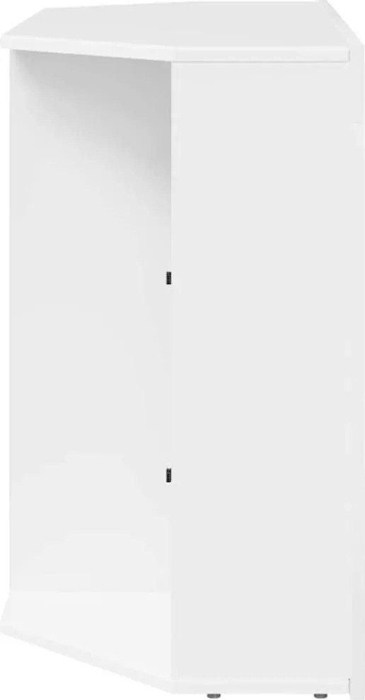 Sarok LED TV szekrény Magas fényű Fehér 104 x 40 x 68 cm