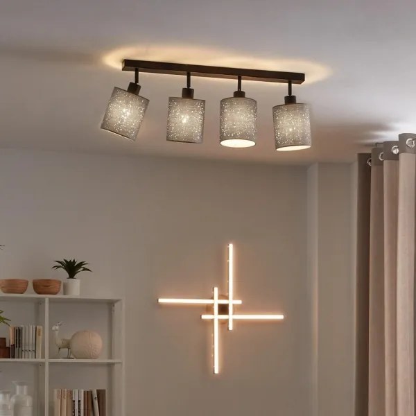 Briloner 2078-044 - spotlámpa SPOTLIGHT 4xE27/25W/230V szürke/fekete