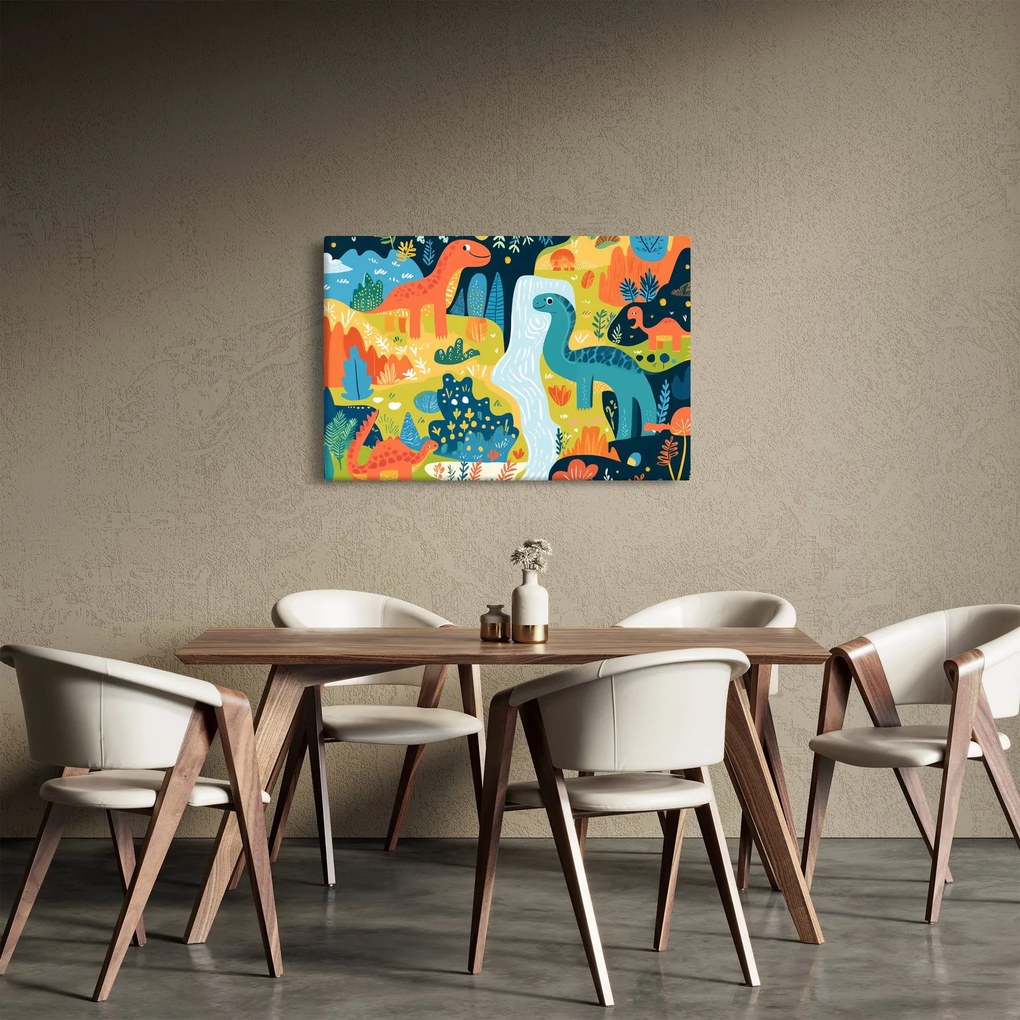 Kép - Vidám dinoszauruszok (90x60 cm)