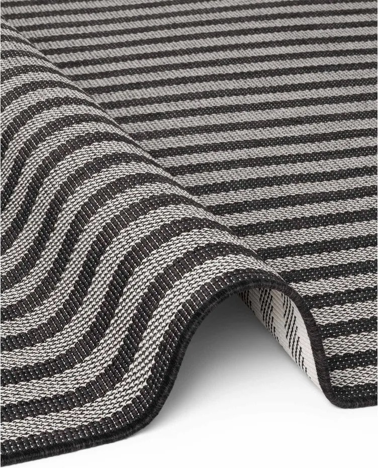 Fekete-krémszínű kültéri-beltéri szőnyeg 120x170 cm Haringey Linley – Ted Baker