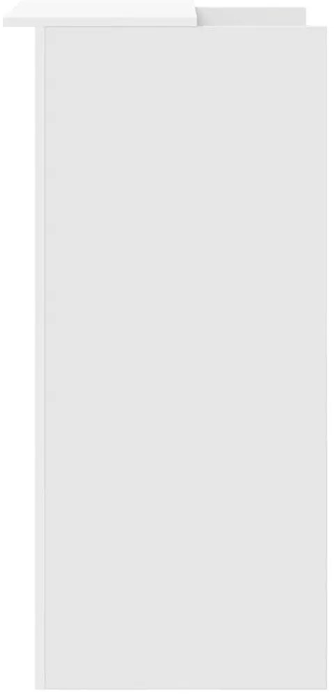 fehér, rétegelt fa recepciósasztal 55 x 50 x 103,5 cm