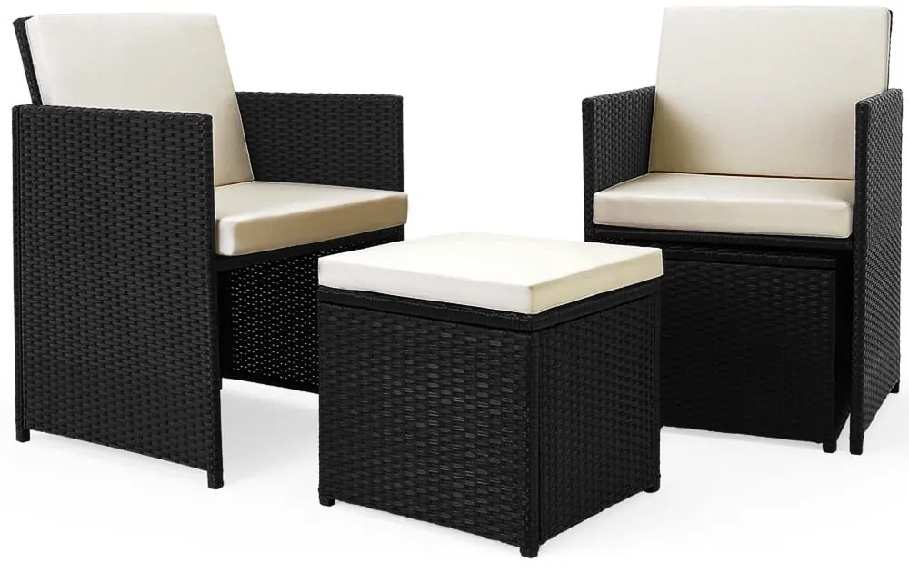 Deuba Kerti rattan szett America 4+4- fekete