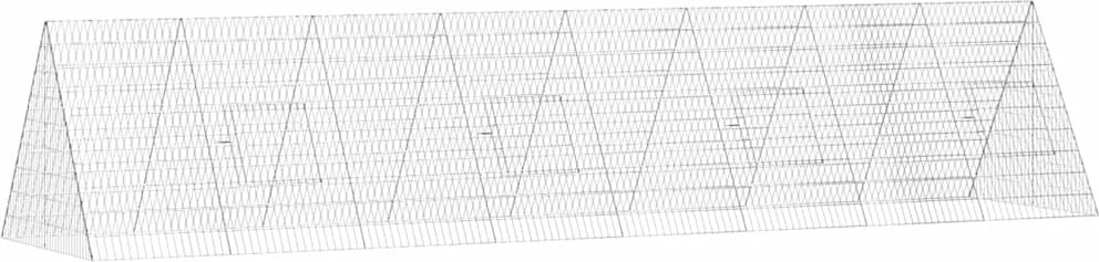 vidaXL Csirkeketrec Ezüst 430 x 100 x 85 cm Horganyzott acél