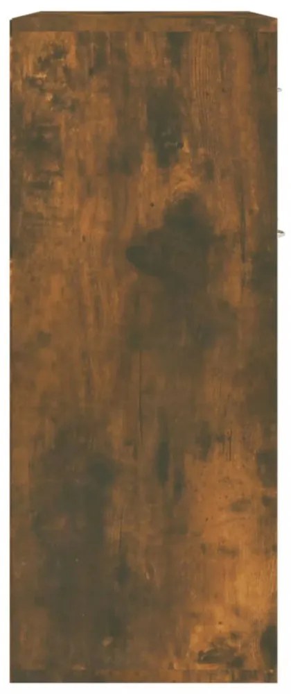 füstös tölgy színű szerelt fa tálalószekrény 60 x 30 x 75 cm