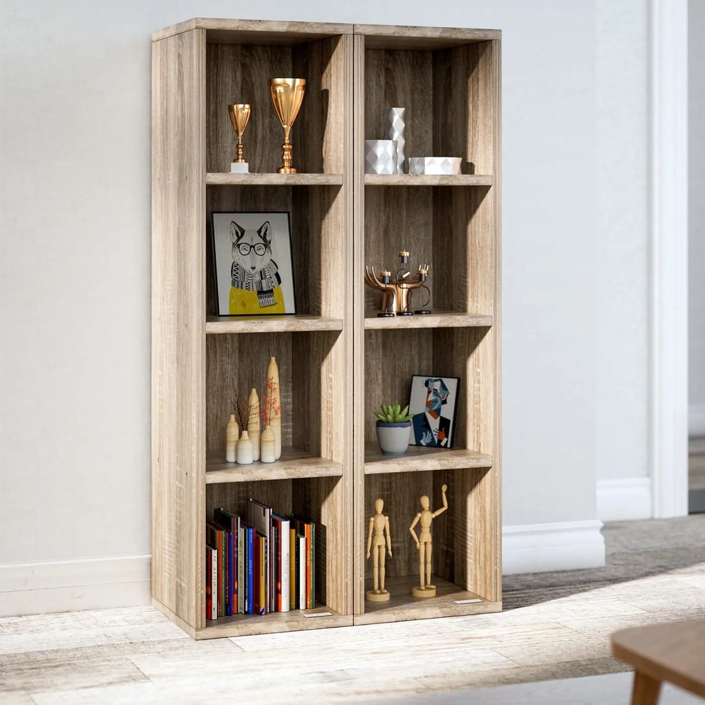 Casaria® Skylar könyvespolc 106x30x30 cm - natúr