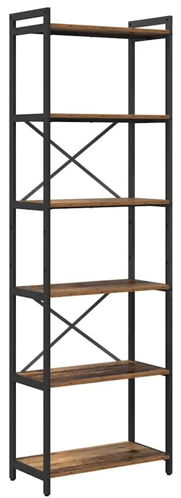 Könyvszekrény Régi fa 60 x 30 x 188 cm Faanyag