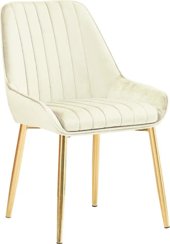 Étkezőszék, bézs Velvet anyag/gold króm-arany, PERLIA