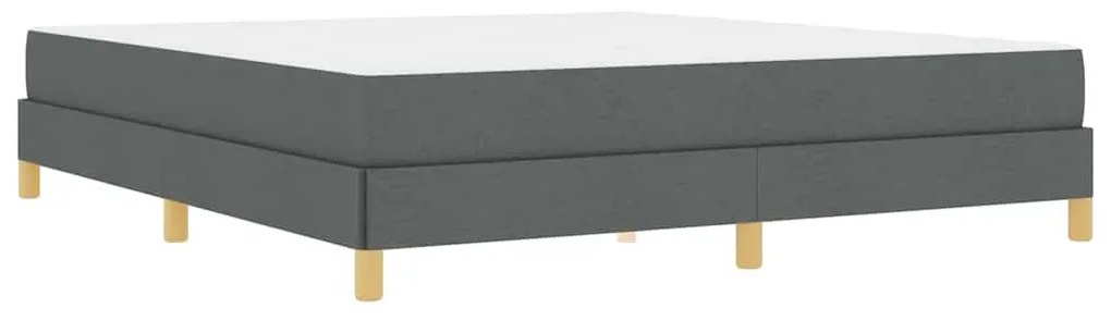 Boxrugós ágy Sötétszürke és Barna 180 x 200 cm