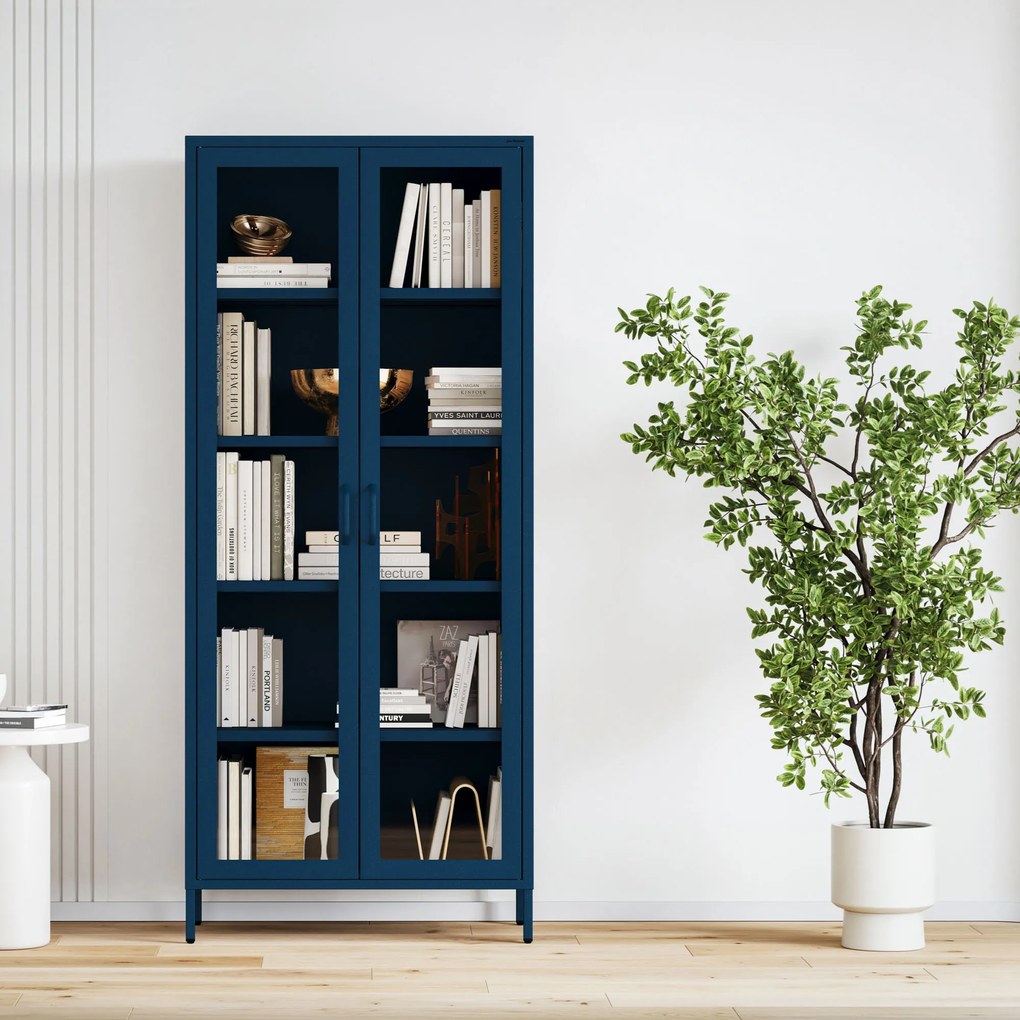 ANGELO vitrin, 800 x 1850 x 450 mm, Modern: gránátszín