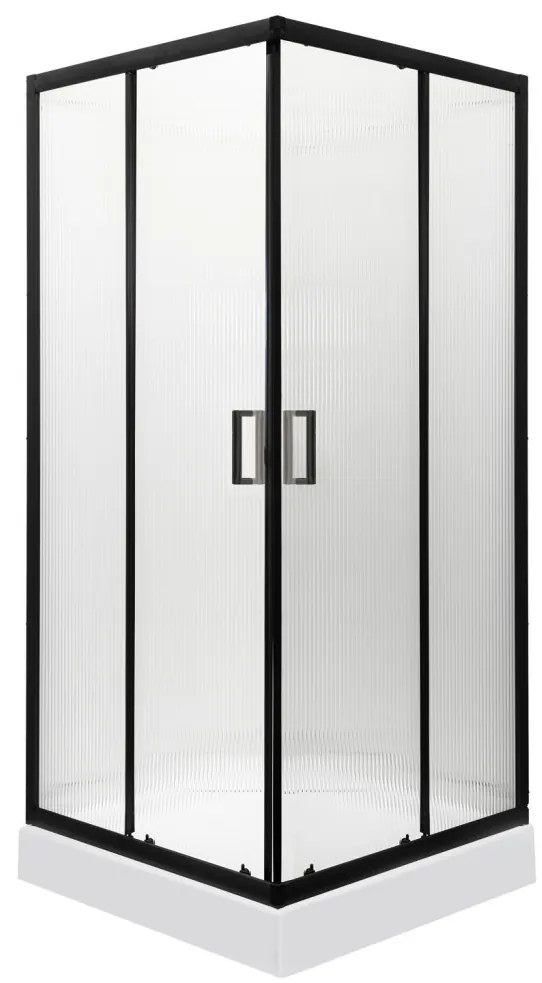 Soho Square Black 90 szögletes zuhanykabin zuhanytálca nélkül