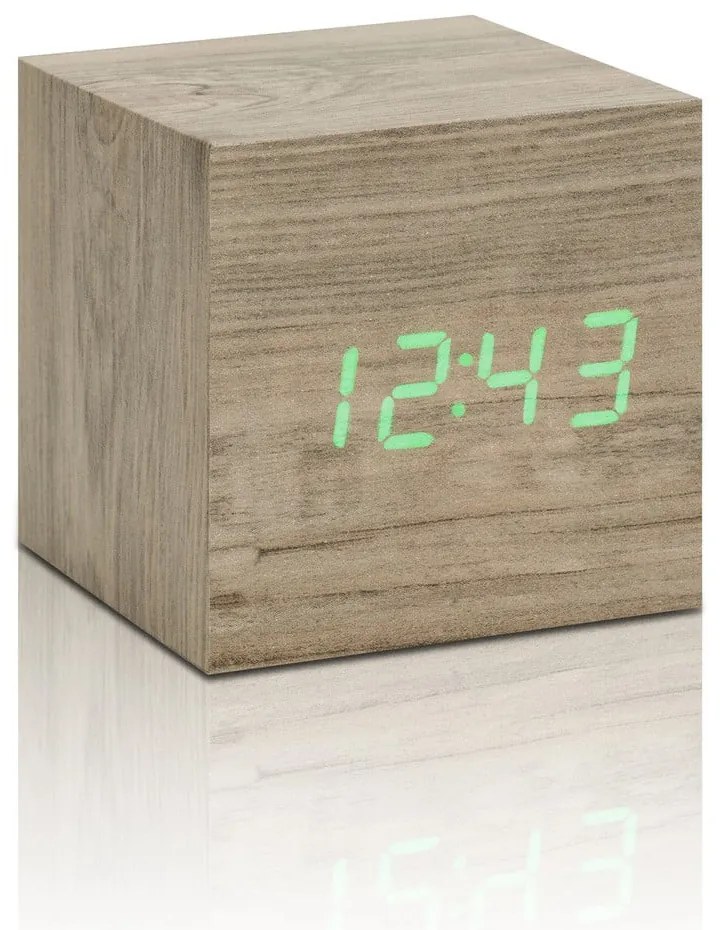 Digitális ébresztőóra Wooden Cube Click – Gingko
