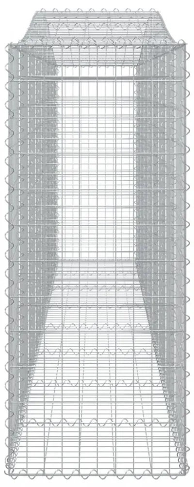 8 db íves horganyzott vas gabion kosár 400x50x120/140 cm