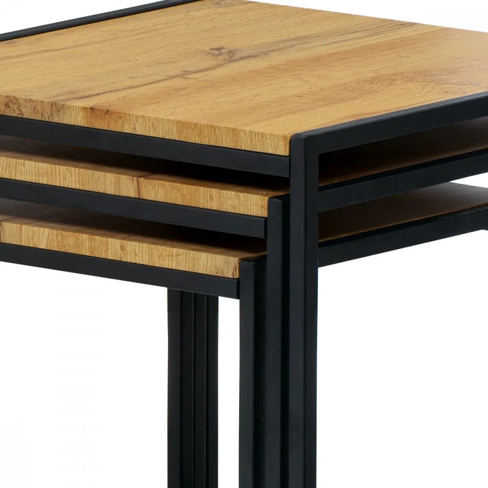 Af-3003 Set de mese moderne pentru cafea, culoare stejar