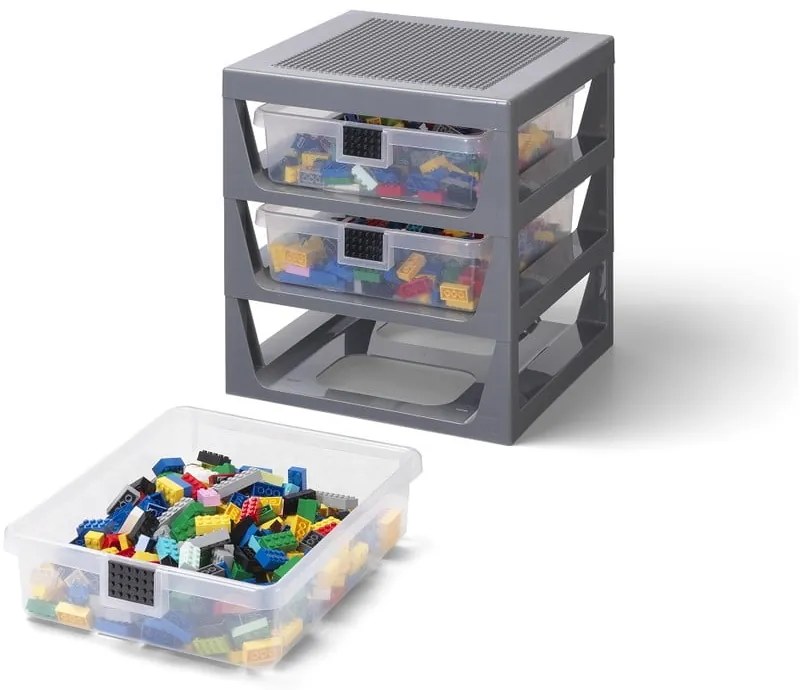 Storage szürke rendszerező 3 fiókkal - LEGO®
