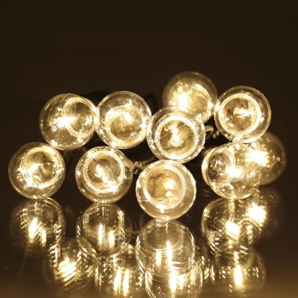 Retlux- LED kültéri dekorációs fényfüzér GIRLANDA G45 10×E27/230V 8 m IP44 meleg fehér