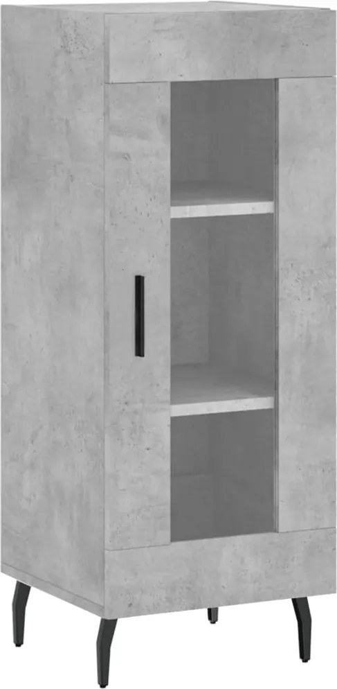 vidaXL betonszürke szerelt fa tálalószekrény 34,5 x 34 x 90 cm