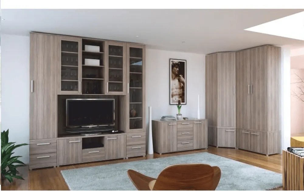 Polcos szekrény, DTD laminált, sonoma tölgyfa, DUNAJ 3