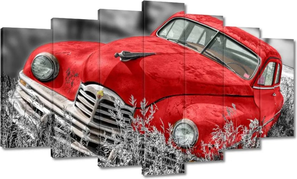 Vászonkép 140x80 Piros régi autó