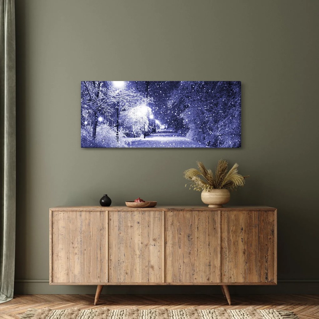 Kép - varázslatos téli éjszaka (120x50 cm)