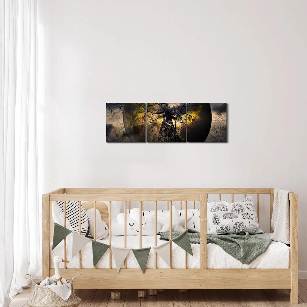 Kép - Titokzatos ég (órával) (90x30 cm)
