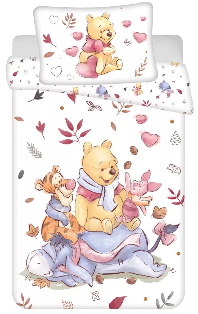 Disney Micimackó ovis ágyneműhuzat white 100x135cm 40x60cm