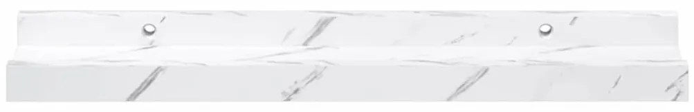 Falpolc polcokkal 2 pcs Fehér márvány 40 x 9 x 3 cm Faanyag