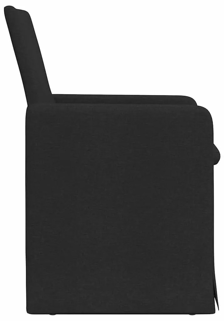Étkező Székek 2 pcs Fekete 57 x 67 x 95 cm szövet