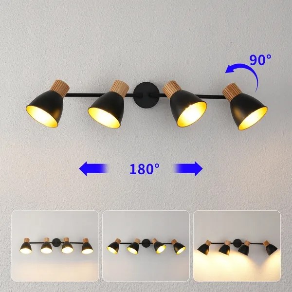 Brilagi - Spotlámpa ODENSE 4xE14/10W/230V fa/fekete