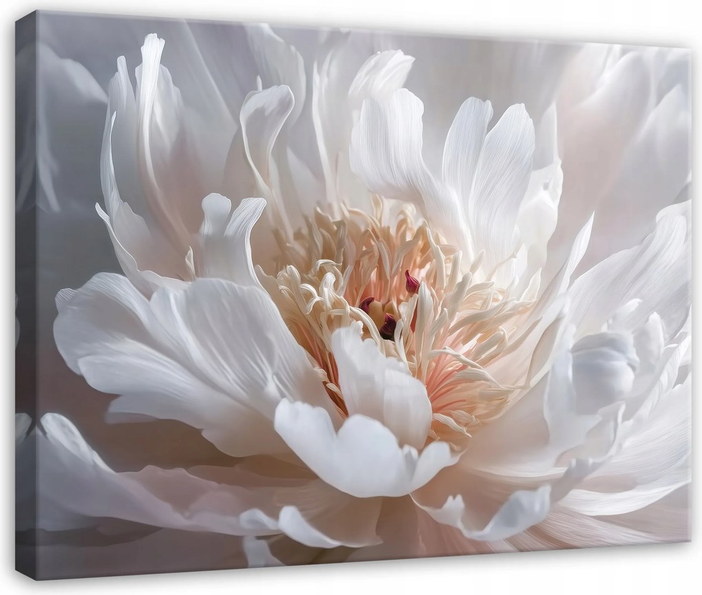 Vászonkép Virág 3D Fehér Absztrakt Hálószoba Nappali Konyha Vászon 100x70