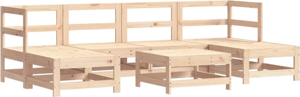 vidaXL 7 részes tömör fenyőfa kerti ülőgarnitúra