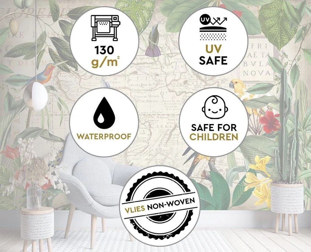 Gario Fotótapéta Vad trópusi madarak - Andrea Haase Anyag: Vlies, Méret: 450 x 315 cm