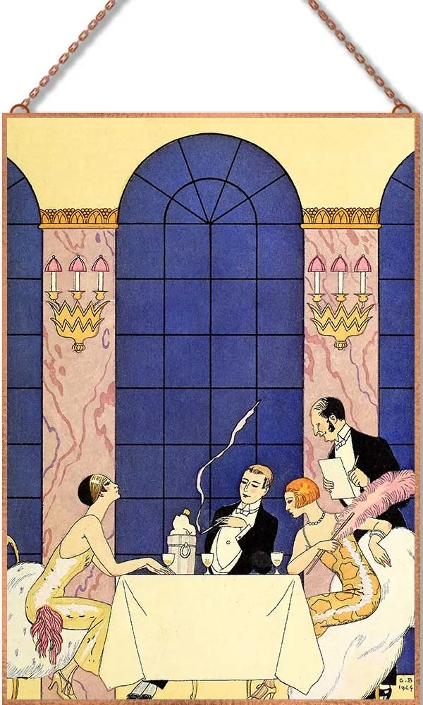George Barbier - Gourmandise üvegkép, falikép