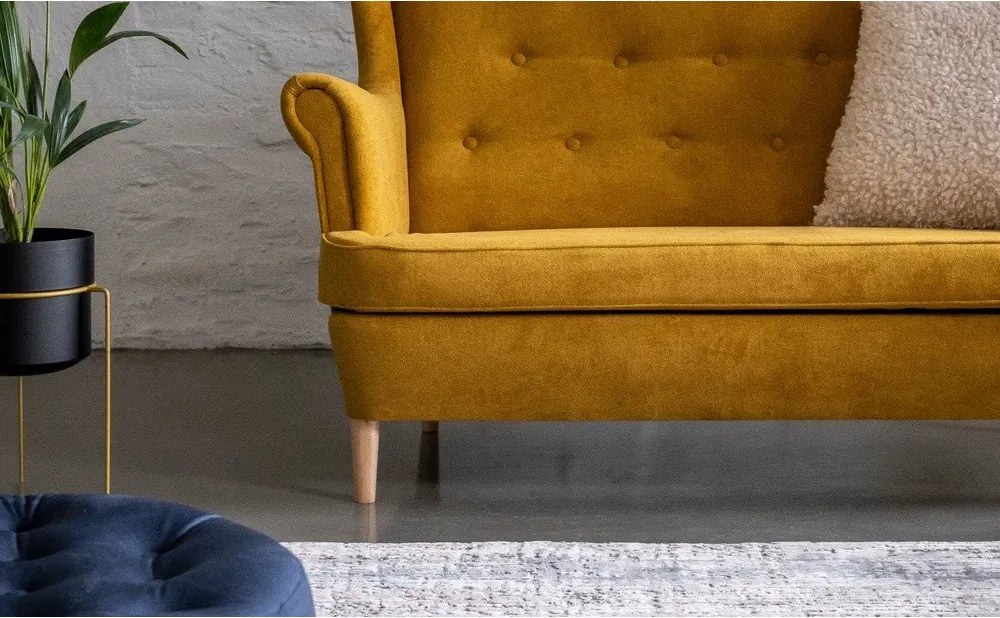 Sárga kanapé 150 cm Aros – ELTAP