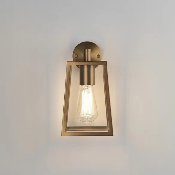 ASTRO LIGHTING 1306005 CALVI Klasszikus Kültéri Fali Lámpa Idős Réz, Átlátszó E27 IP23