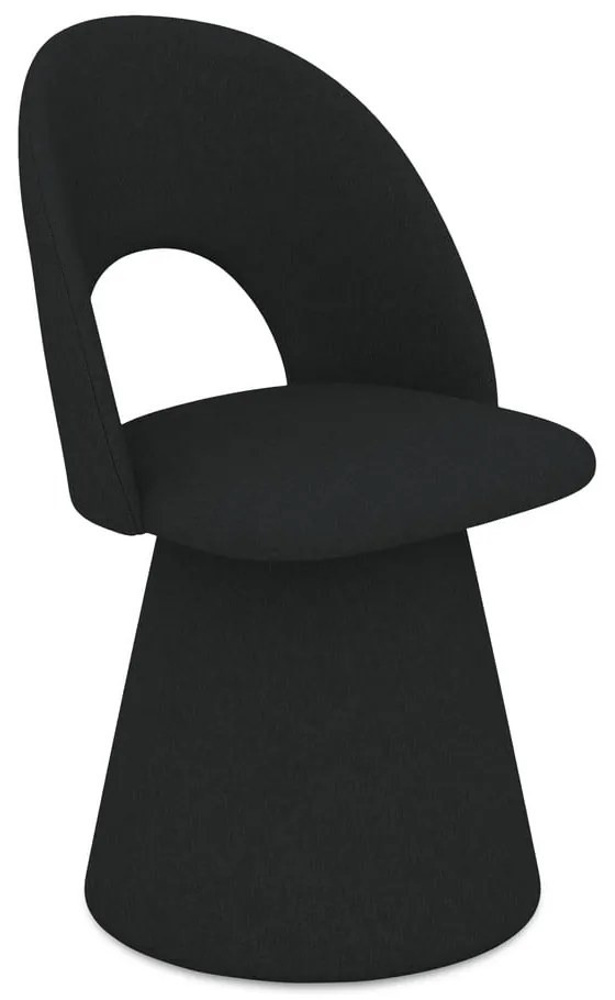 Fekete kárpitozott étkezőfotel Kalo – Makamii