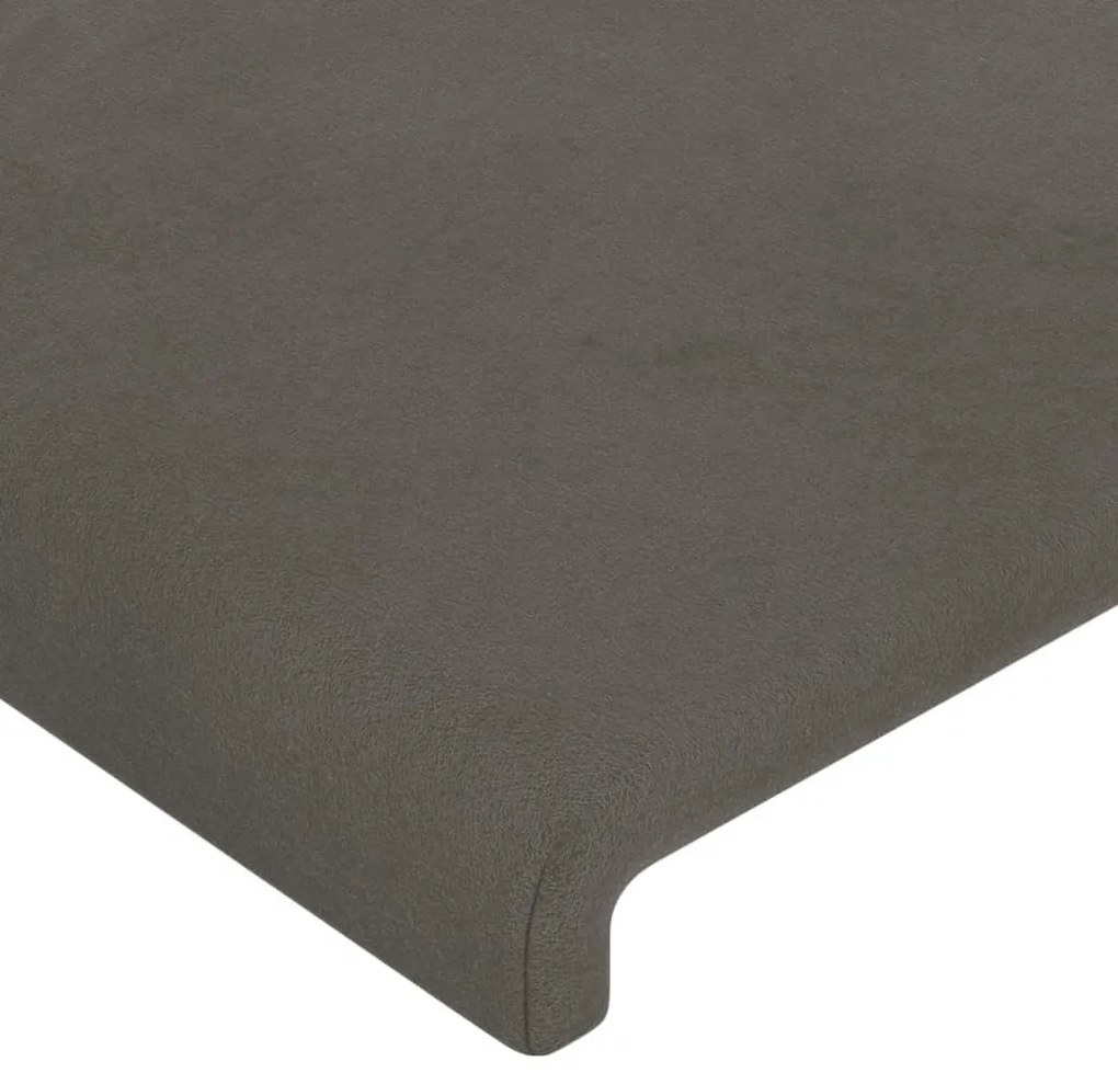 4 db sötétszürke bársony fejtámla 90x5x78/88 cm