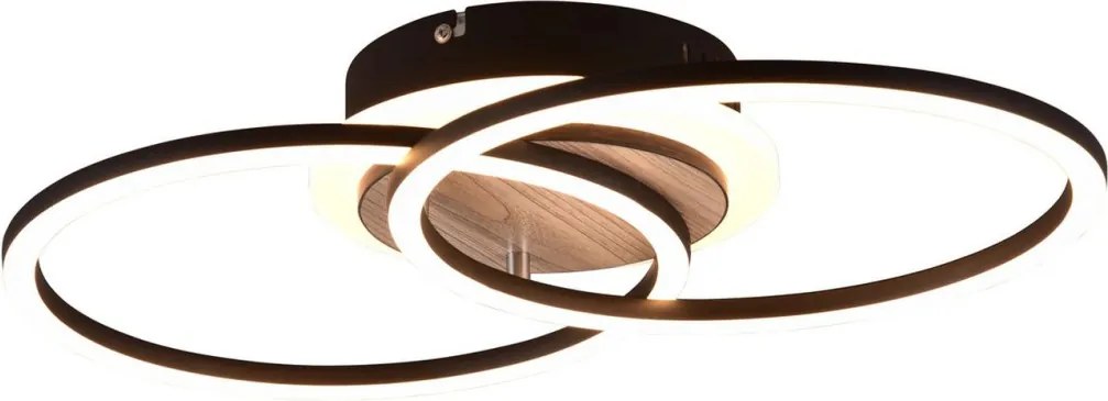 TRIO R62783635 GIRO Modern LED Mennyezeti Lámpa Sötét Fa, Világos Fa LED IP20