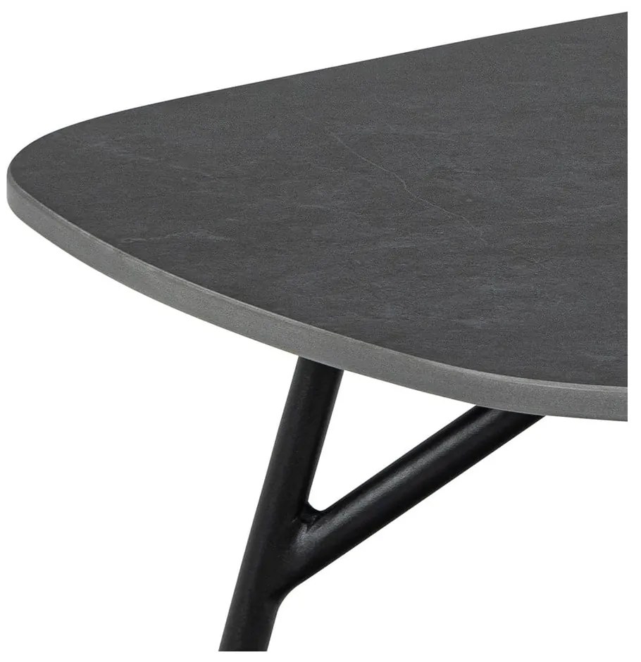 Fekete dohányzóasztal kerámia asztallappal 60x120 cm Caracas – Actona