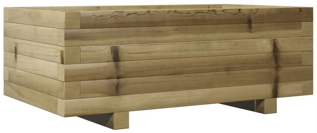 impregnált fenyőfa kerti virágláda 70x40x26,5 cm