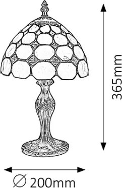 Brilagi - Tiffany vitrázs asztali lámpa DORAN 1xE14/40W/230V