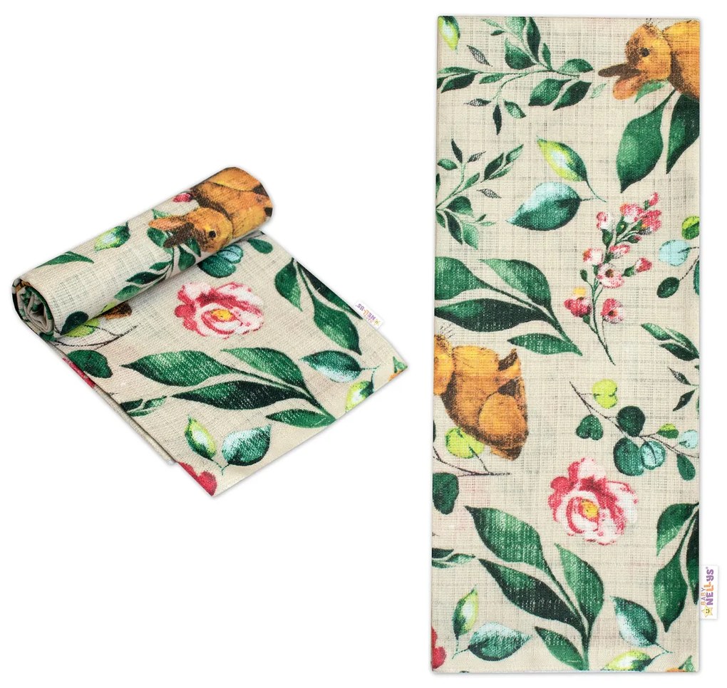 Minőségi pamut pelenka - Tetra Premium, 70x80 cm - Nyuszi, bézs/zöld - 1 db 80 x 70 cm 80 x 70 cm 80 x 70 cm 80 x 70 cm 80 x 70 cm 80 x 70 cm 80 x 80 x 70 cm 80 x 70 cm