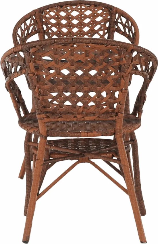 Kerti rattanszett 1+2, barna, JARUB