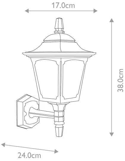 Elstead - Kültéri fali lámpa CHAPEL 1xE27/100W/230V IP44