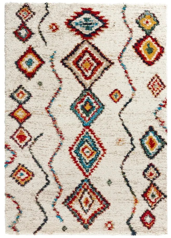 Geometric krémszínű szőnyeg, 200 x 290 cm - Mint Rugs