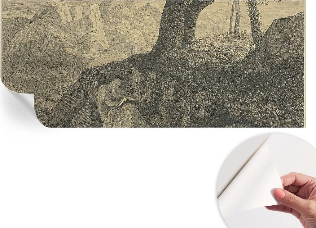 Dekoratív öntapadós fotótapéta az irodába Olvasó figura 250x104 cm