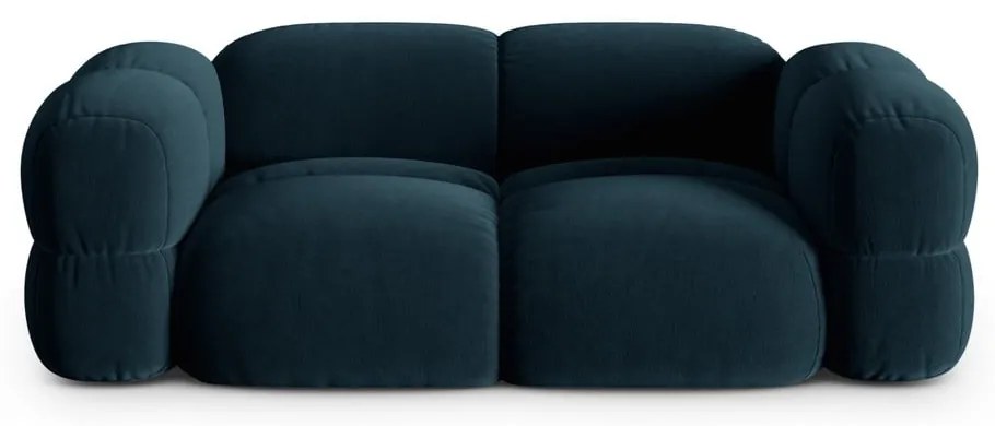 Sötétkék bársony kanapé 210 cm Loretto – Cosmopolitan Design